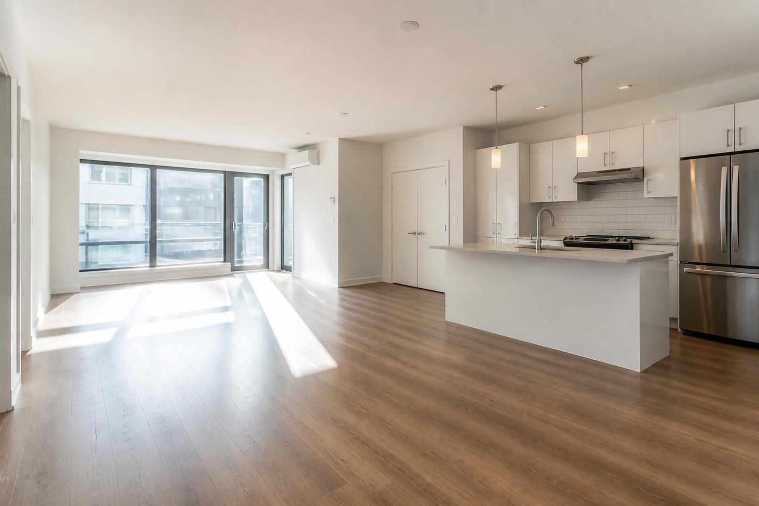 Empty freshly cleaned apartment ready for new tenants